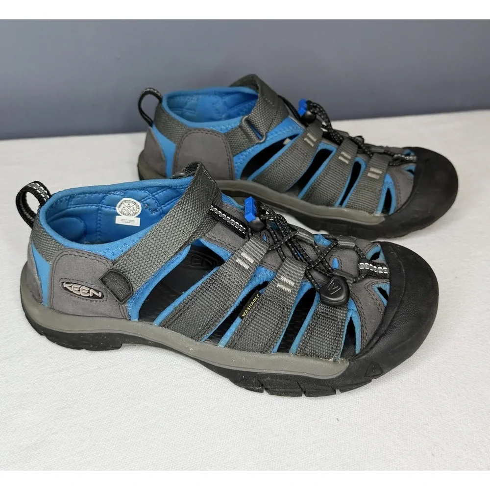 Keen Newport H2 Sandals Kids 4 Gray Blue Closed Toe Fisherman Water Hiking